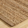 thumbnail image 3 of Ox Bay Ollie 2'6" x 7'9" Brown/Gold Striped Braided Jute Indoor Runner Area Rug, 3 of 10