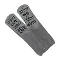 thumbnail image 2 of Calcetines con Eslogan Borroso de Novedad Si Puedes Leer Esta Calcetines , gris, Talla única BLESIY calcetines divertidos novedad mujeres, 2 of 8