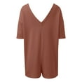 thumbnail image 4 of Women's Summer Oversized Tee Romper Backless Loose Shorts Polyester for Casual Occasions, 4 of 5