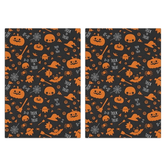 Set of 2 Spooky Halloween Kitchen Towels, 18x26 Inch Absorbent Bar Towels & Hand Towels, Decorative Dish Towels for Witchy Kitchen Decor