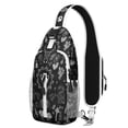 thumbnail image 1 of Gothic Steampunk Sling Bag with Celestial Starburst, Moon and Constellation Elements, Lightweight Crossbody Backpack, Adjustable Shoulder Strap, Multiple Compartments for Daily Use, 1 of 6