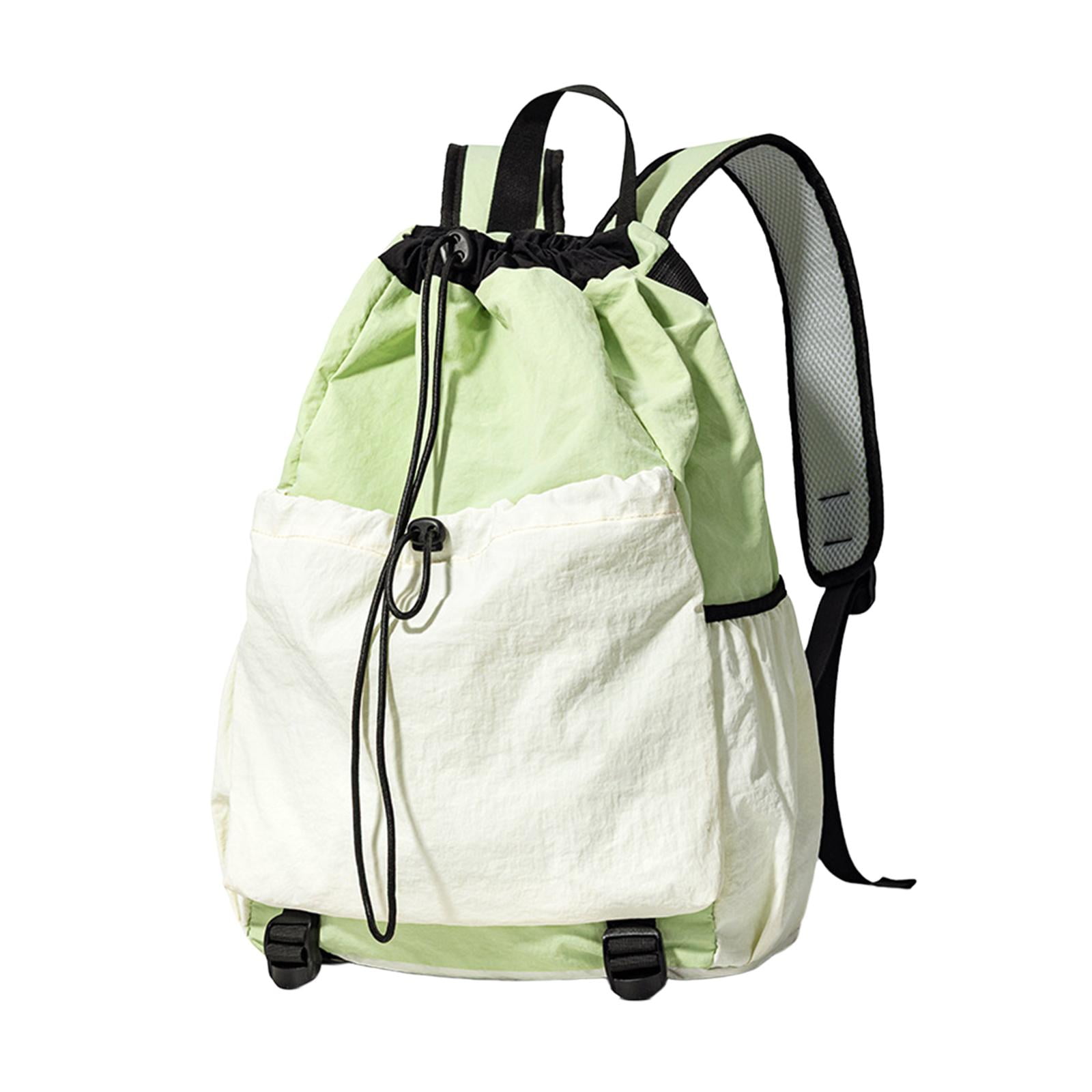 GARENDE Drawstring Backpack Badminton Backpack Daypack Professional Tennis Racket Bag Racquet Carrying Bag for Pickleball Gym Fitness Light Green