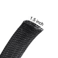 thumbnail image 2 of 10 Ft - 1.5 In Expandable Braided Cable Sleeving, PET Cable Management, Wire Wrap Loom Tube, Black, 2 of 7