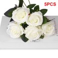 thumbnail image 4 of Innens 5-20Pcs Silk Roses Artificial Flowers Realistic Bouquet Home Decor Valentine Gift, 4 of 27