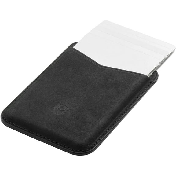 DONBOLSO Vintage Black Magnetic Wallet - iPhone 14 Pro Max Leather Case with MagSafe Compatibility - Lip Screen Protection - Soft Grip - Size M