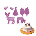 thumbnail image 5 of Molde de pastel con forma de tema navideño, plástico de calidad alimentaria, regalo de muñeco de nieve, árbol de galletas, 5 of 5