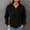 Black, variant on Sweatshirt for Womens, Long Sleeve Half Zipper Collar Loose Fashion Fall Winter Pullover Tops Army Green 2XL