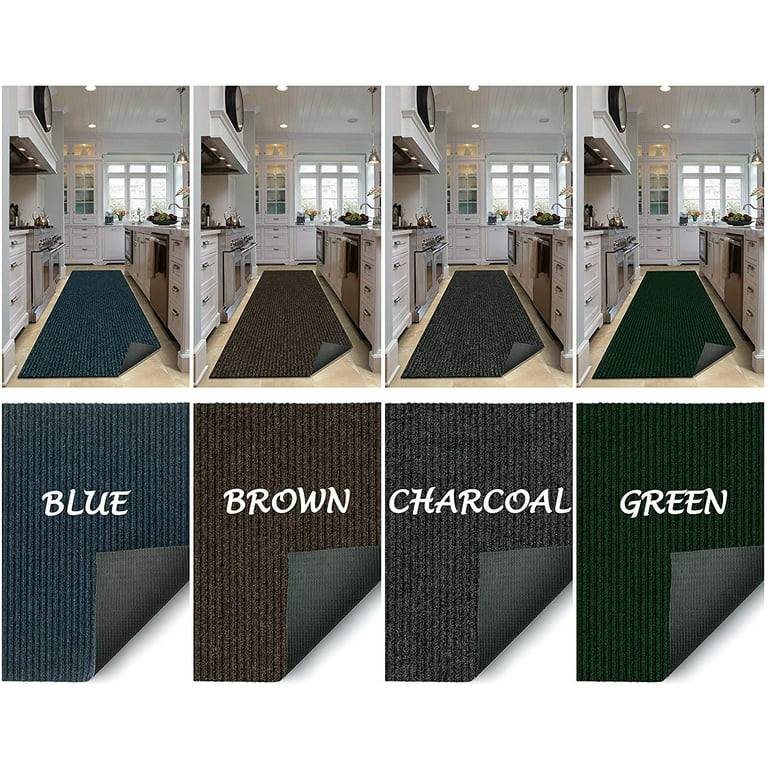 5' x 7' Non Slip Standing Mat Kitchen Rug, Anti Fatigue Comfort Flooring  (Color: Charcoal)