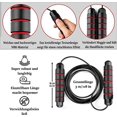 thumbnail image 5 of Cuerda para saltar roja para adultos, fitness, gimnasio, boxeo, salto rápido para hombres, mujeres y niños JM, 5 of 5