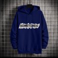 thumbnail image 4 of Felirenzacia Unisex Graphic Hoodie for Men Women, X Cross Print Long Cuffed Sleeve Hooded Pullover Sweatshirt,Navy,2XL, 4 of 8