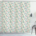 thumbnail image 1 of Retro Shower Curtain, Doodle Style Geometric Star Shapes with Dots Childish Festive Occasion Party Theme, Fabric Bathroom Set with Hooks, 69W X 75L Inches Long, Multicolor, by Ambesonne, 1 of 3