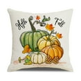 thumbnail image 6 of SDJMa Autumn Pumpkin Fall Decorative Throw Pillow Covers 18 x 18 Inch ,Cotton Blend Square Farmhouse Pillowcases Cushion Cover for Car Bed Couch Patio Decor,Halloween Thanksgiving Pillow case, 6 of 9