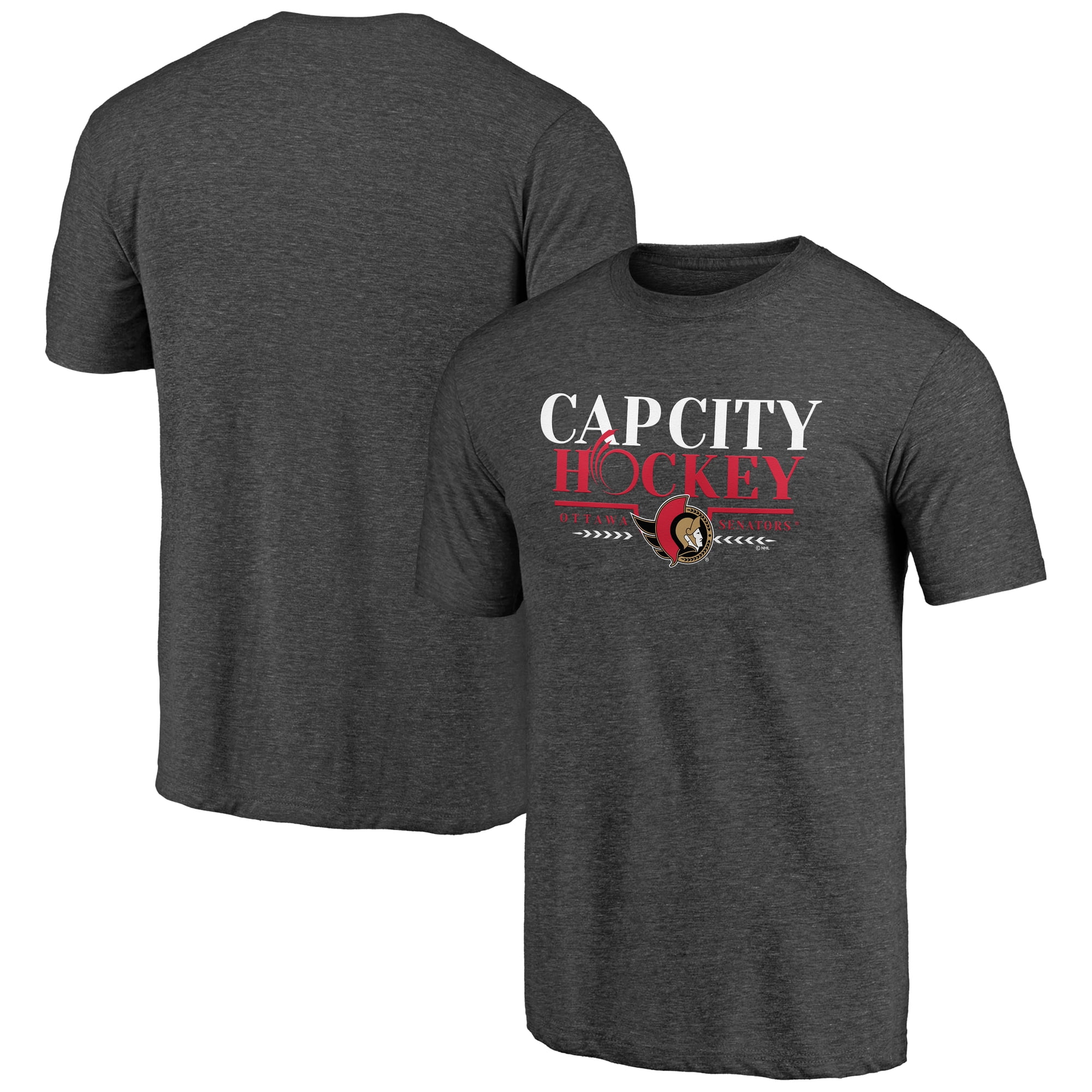 Men's Charcoal Ottawa Senators Shoot to Score Tri-Blend T-Shirt