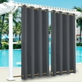 thumbnail image 2 of MIFXIN Outdoor Curtains Windproof Draperies with Grommet at Top & Bottom, Waterproof Curtain Panel for Patio Privacy, Grey, 52*84in, 1 Panel, 2 of 8