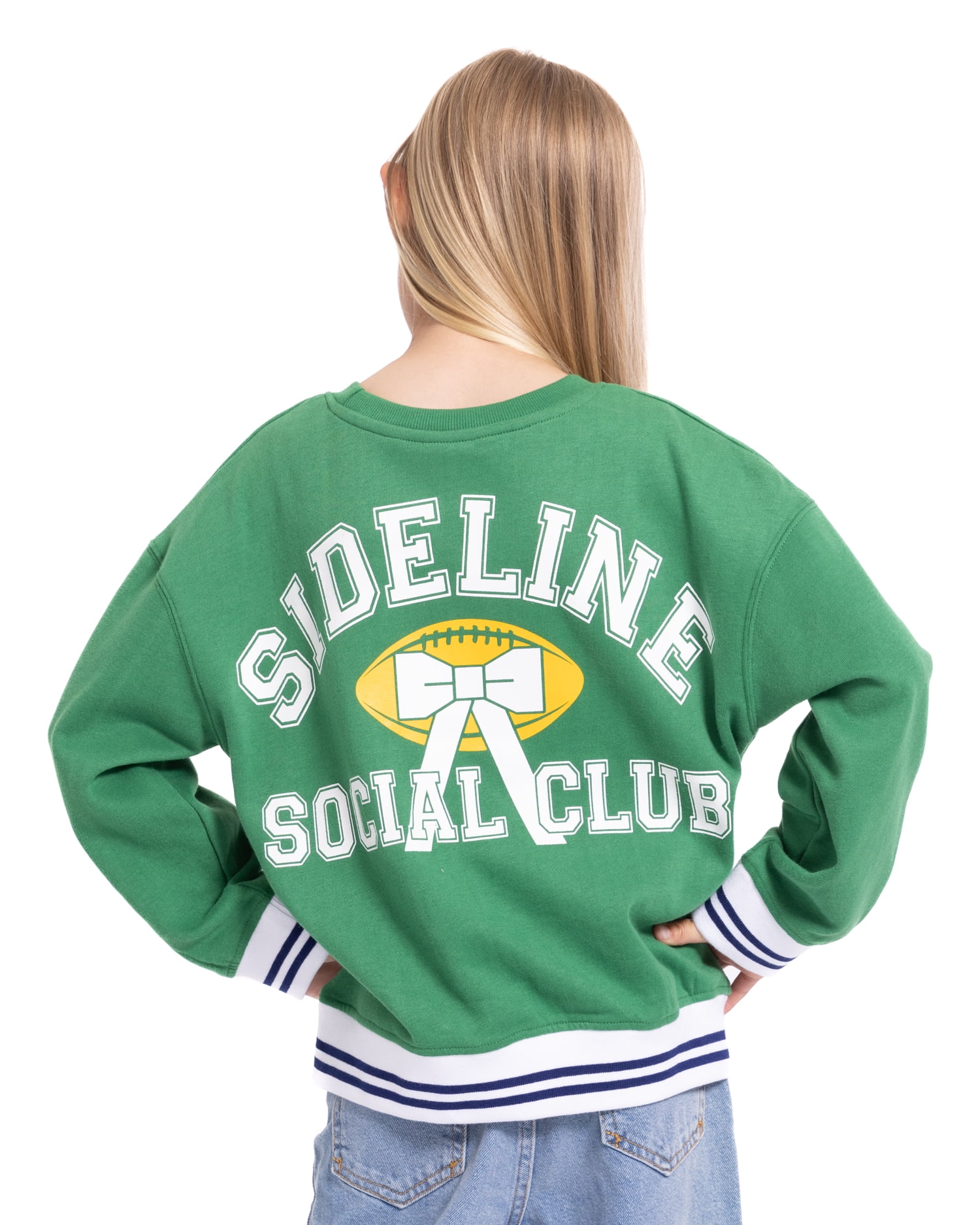Minnie & Friends Girls’ Daisy Duck Front Back Graphic Sweatshirt, Sizes 4-16