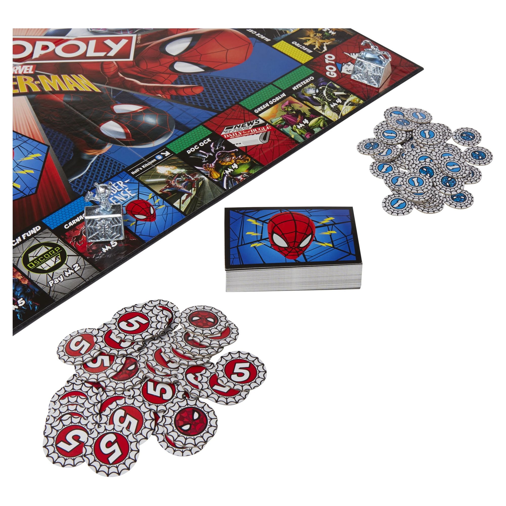Monopoly: Marvel Spider-Man Edition Board Game for Kids and Family Ages 8 and Up, 2-6 Players