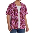 thumbnail image 2 of Balery Orchids Flowers Camisa Casual de Manga Corta con Botones para Hombre, Texturizada, Estilo Cubano, para Playa, Verano-Medium, 2 of 5