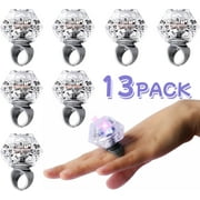 13 Pack Led Light up Rings for Women Bachelorette Party Favors Toys, Diamond Flashing Rings for Birthday Weddings Bridal Shower Decorations Supplies