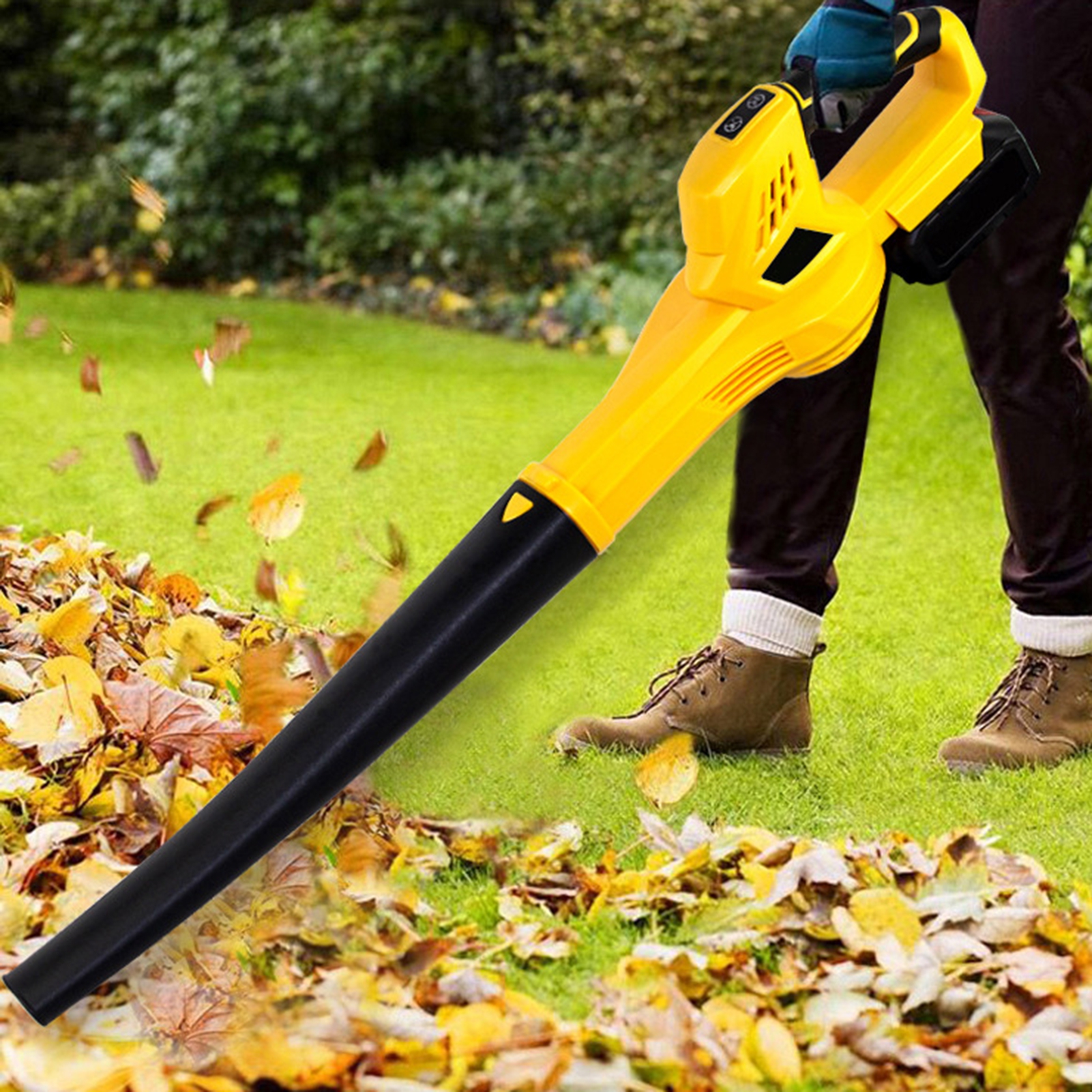 Aqzb Cordless Electric Leaf Blower Powerful Motor High Speed Lightweight Ergonomic Handheld Small Leaf Cleaner Yard Cleaning Equipment _Clearance Electric Blower