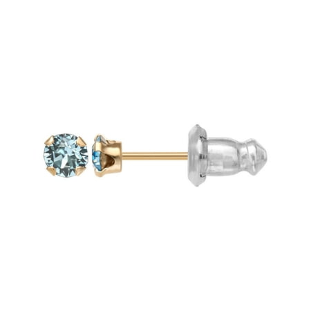 Brilliance Fine Jewelry Crystal Stud Earrings, 14K, Yellow Gold, 2.50''