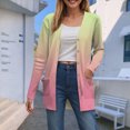 thumbnail image 2 of Towmus Women's Lightweight Cardigan Sweaters Loose Cardigan Solid Color Shirt Casual Long Sleeved Slim Fit Sweaters With Pockets, 2 of 6