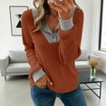 thumbnail image 3 of Womens Casual Sweatshirt Long Sleeve Henley Pullover Tops Fall Button Loose Fit Sweatshirts Trendy Fashion Outfits, 3 of 5