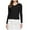 Black, variant on Fall Winter Sweater Women's Fall Winter V Neck Slim Pullover Low Cut Top Underneath Pitted Tight Long Sleeved Knitted Base Layer Thermal Tops for Women WH2 S