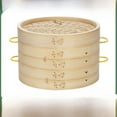 thumbnail image 1 of Vaporera de bambú hecha a mano, vaporera de bambú comercial para el hogar, bollos pequeños al vapor al vapor, 1 of 4