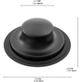 thumbnail image 2 of Kitchen Sink Stopper, 3-1/2 inch Universal Sink Plug Cover for Garbage Disposal Flange Drain - Stainless Steel Matte Black 2pcs, 2 of 6