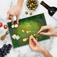 thumbnail image 5 of Forest Cutting Board, Pathway with Trees and Ferns, Decorative Tempered Glass Cutting and Serving Board, Small Size, Fern Green Yellow, by Ambesonne, 5 of 5