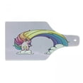 thumbnail image 1 of Rainbow Cutting Board, Funny Unicorn over Clouds Colorful Mane Print, Decorative Tempered Glass Cutting and Serving Board, in 3 Sizes, by Ambesonne, 1 of 2