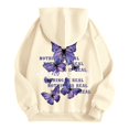 thumbnail image 5 of Chandail à Capuche Imprimé Lettre Mode Femme Manches Longues Décontracté Sportif Confortable, 5 of 5
