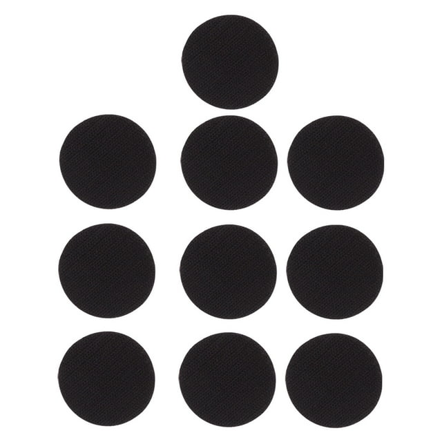 Miangastore 12Pcs Round Self Adhesive Hook Loop Tape Dots with Super Sticky Back Mounting Tape Removable Perfect for Home Office (Black)