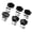Black, variant on NFTIGB Gold Electric Acoustic Guitar Tuning Peg Buttons Metal Tuner Machine Head Replacement Knobs with Hardware, 6 Pieces (2.76 in / 7.0 cm)