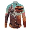 thumbnail image 4 of Camisa de solapa estilo Harajuku para hombre con estampado 3D, camisas casuales de moda para hombre y mujer, camisas de manga larga con botones, ropa de calle de gran tamaño unisex, 4 of 5