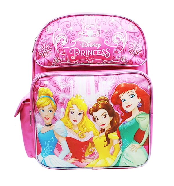 Medium Backpack Disney Princess Cinderella Aurora Bella & Ariel New