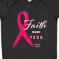 thumbnail image 4 of Inktastic Faith Over Fear Breast Cancer Awareness with Pink Ribbon Boys or Girls Baby Bodysuit, 4 of 5