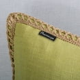 thumbnail image 4 of Phantoscope Farmhouse Burlap Linen Tailored Edge Series Decorative Throw Pillow, 22" x 22", Water Green, 1 Pack, 4 of 5