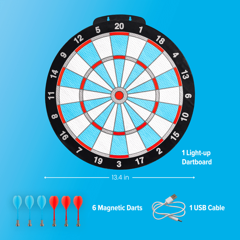 LED Magnetic Dartboard With Light-Up Target, 14 Inch photo 5