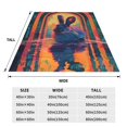 thumbnail image 3 of Fuzoiu Neon Rabbit In Archway Print Ultra-Soft Micro Fleece Blanket,All Seasons Flannel Throw, Lightweight Blanket for Bed, Sofa, Couch, Movie Night, Camping, and Travel-80"x60", 3 of 7