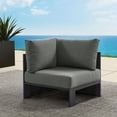 thumbnail image 3 of Tahoe Outdoor Patio Powder-Coated Aluminum Modular Corner Chair in Gray Charcoal, 3 of 8
