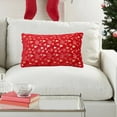 thumbnail image 4 of Btomtd 19.6x11.8 in Stamped Plush Christmas Pillow Cover Decorative Pillowcase for Living Room Sofa Bed Cushion Cover Bedroom Window Pillow Case Holiday, Red, 4 of 6