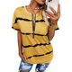 thumbnail image 2 of Qarigey Camiseta de algodón para mujer, blusa básica estampada holgada, ropa de diario para niñas, ropa de verano para fiesta de vacaciones en la Prendas para la parte del cuerpo Amarillo M Qarigey AP010364-17, 2 of 6