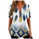 thumbnail image 2 of Fiudx Ofertas y Liquidaciones Camisas de Impresión Casual de Moda para Mujer Camisetas Sueltas de Manga Corta Blusa Tipo Túnica, 2 of 5
