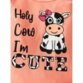 thumbnail image 6 of WIBACKER Holy Cow I'm Cute Newborn Outfit Baby Girl Going Home Outfits Ruffle Ribbed Romper Top Floral Pants Set Fall Winter Clothes, 6 of 8