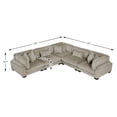 thumbnail image 3 of Lexicon Traverse Corduroy 5-Piece Modular Sectional in Taupe, 3 of 5
