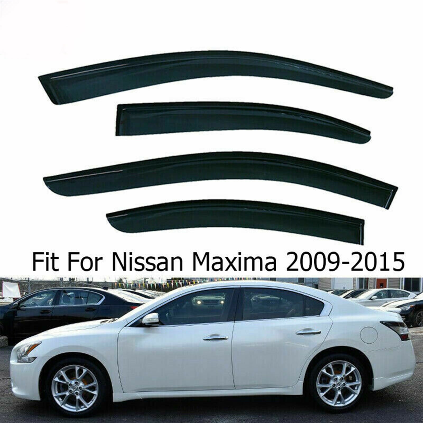 POSSBAY For Nissan Maxima 20092015 Vent Window Visors Rain Wind Guards