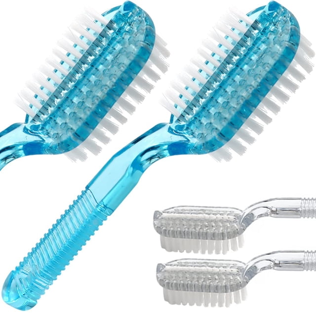 Juego de cepillos de uñas Xjinmin Handle Grip, exfoliante para uñas y pies, 4 unidades