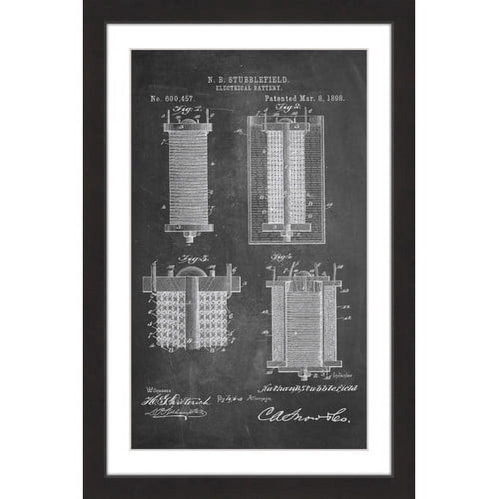 "Battery 1898 Chalk" Framed Painting Print