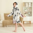 thumbnail image 4 of FORMRS Niños Bathrobe Unisex Hooded Robe Soft Plush Pajamas Sleepwear, Size 4-6T, Christmas Plaid Forest, 4 of 7